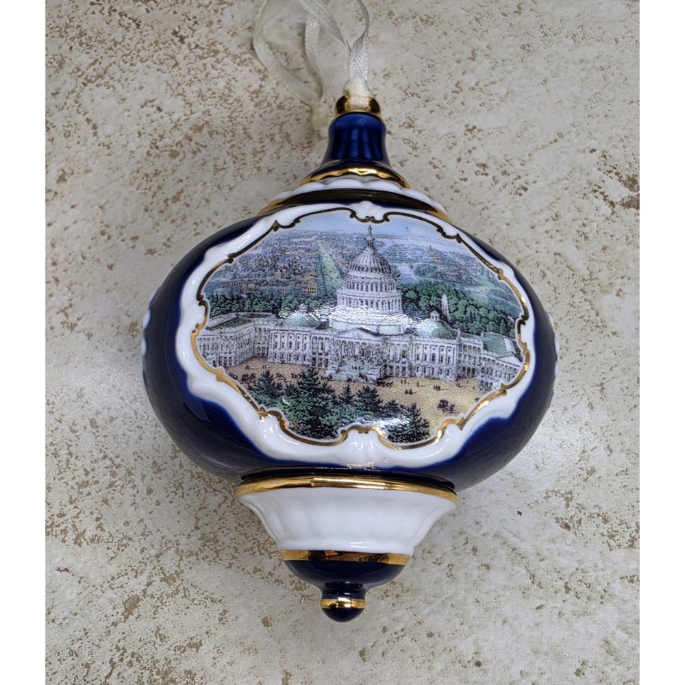 2006 Porcelain United States Capitol CHRISTMAS Ornament
